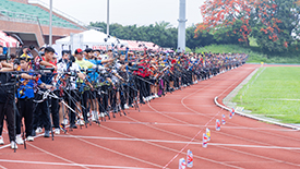玉山射箭國選拔賽熱血開賽，超過200位青年、青少年選手參加。